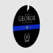 冬休み|の警察によってカスタマイズモノグラム オーナメント (正面)