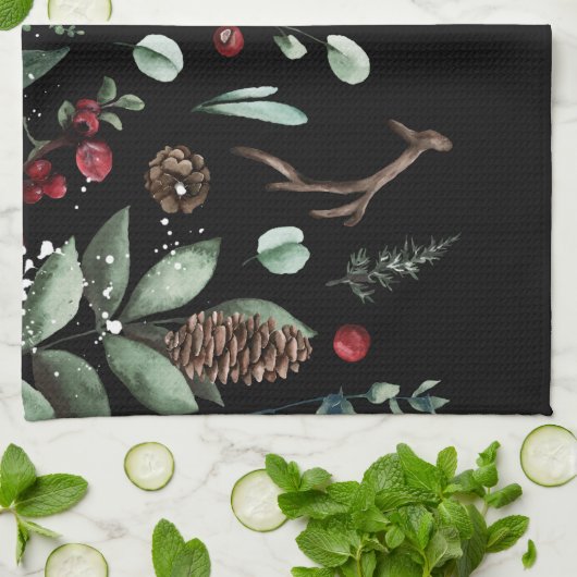 冬休み キッチンタオル (折り畳み)