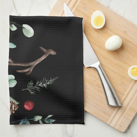 冬休み キッチンタオル (四つ折り)