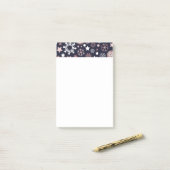 冬休エレガント日ピンク金ゴールドメタリックスノー ポストイット (デスク上)