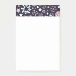 冬休エレガント日ピンク金ゴールドメタリックスノー ポストイット