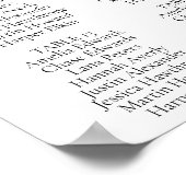 冬休結婚みシーティングチャートテンプレート ポスター (角)