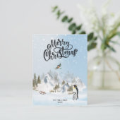 冬伝統的素朴の聖降誕祭 シーズンカード (スタンド正面)