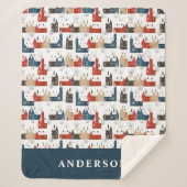 冬伝統的素朴聖降誕祭の赤い海軍 シェルパブランケット (正面)