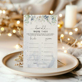 冬何歳の彼らはブライダルシャワーゲーム