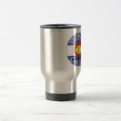 冬公園のコロラド州の円の旗 トラベルマグ (中央)