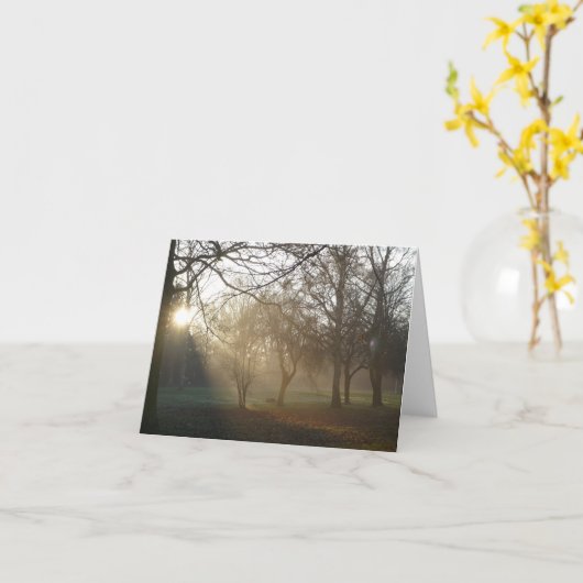 「冬公園」Notecard カード (黄色い花)