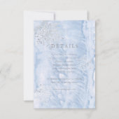 冬凍ってい銀の雪片詳細カード 出欠カード (正面)