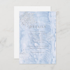 冬凍ってい銀の雪片詳細カード 出欠カード