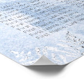 冬凍ってい銀の雪結婚片 ポスター (角)