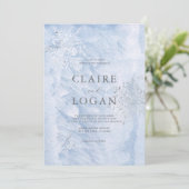 冬凍ってい銀の雪結婚片 招待状 (スタンド正面)