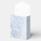 冬凍ってい銀スノーフレーク青ベビーシャワー フェイバーボックス (オープン)