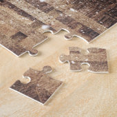 冬初期の雪カントリールーラルオールドバーン ジグソーパズル (側面)