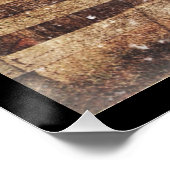 冬初期の雪カントリールーラルオールドバーン ポスター (コーナー)