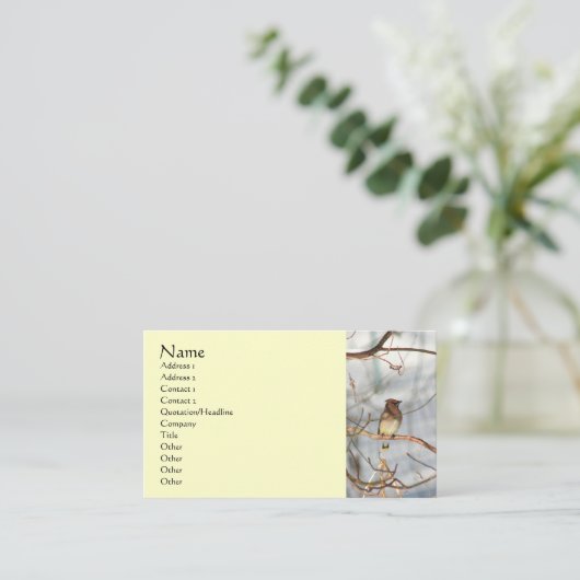 冬動物名刺における和草鳥 名刺 (スタンド正面)