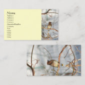 冬動物名刺における和草鳥 名刺 (正面/裏面)