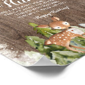 冬動物雪片ウッドベビー靴下狩り ポスター (角)