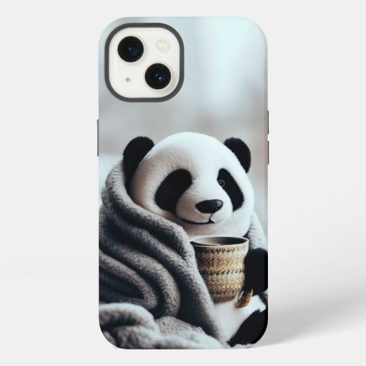 冬包まれたのパンダ iPhoneケース (裏面)