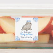 冬北極動物赤ちゃんシャワー蔵書票 ラベル (貼付)