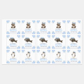 冬北極動物赤ちゃんシャワー蔵書票 ラベル (シート)