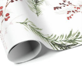 冬型の鹿とモミの針 ラッピングペーパー (ロールコーナー)