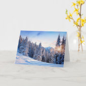 冬場の写真空白のの挨拶状 カード (黄色い花)