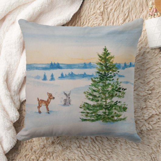 冬場の枕 クッション (ブランケット)