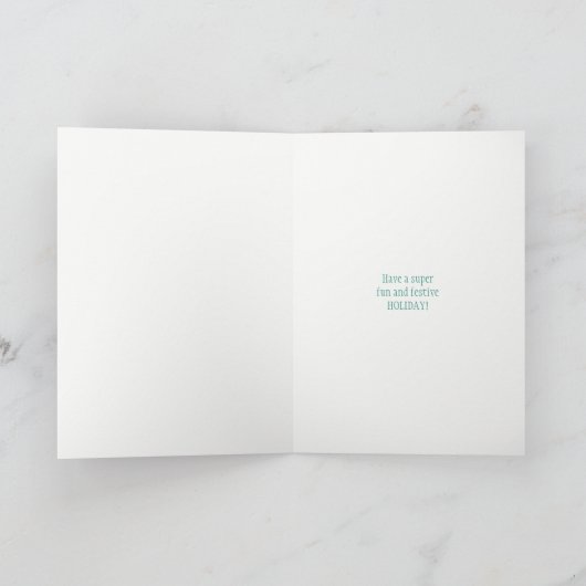 冬場面の姪のクリスマスのスナネズミのサンタの帽子 シーズンカード (内部)