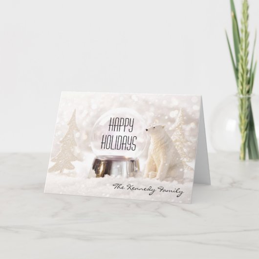 冬場面の雪の地球 シーズンカード (正面)