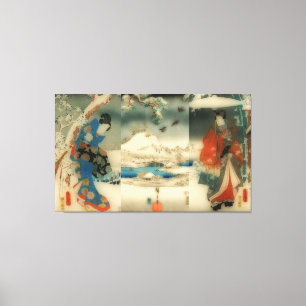 冬場 – ヴィンテージ日本の芸術作品 キャンバスプリント
