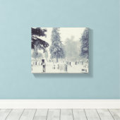 冬墓地 キャンバスプリント (インサイチュ (ウッドフロア))