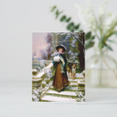冬女コリードッグビクトリアンハンドマフ ポストカード (スタンド正面)