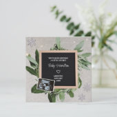 冬妊娠リトルシークレットスノーフレークソノグラム 案内状 (スタンド正面)