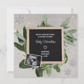 冬妊娠リトルシークレットスノーフレークソノグラム 案内状 (正面)