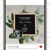 冬妊娠リトルシークレットスノーフレークソノグラム 案内状