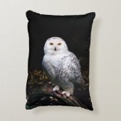 冬威厳のあるのフクロウ アクセントクッション (裏面(縦))