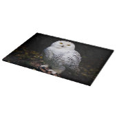 冬威厳のあるのフクロウ カッティングボード (角)