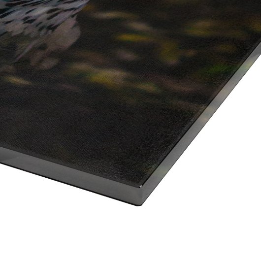 冬威厳のあるのフクロウ カッティングボード (角)