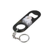 冬威厳のあるのフクロウ キーホルダー栓抜き (裏面アングル)