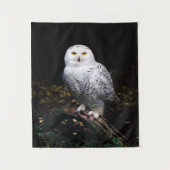 冬威厳のあるのフクロウ タペストリー (正面)