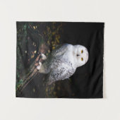 冬威厳のあるのフクロウ タペストリー (正面(横))