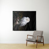 冬威厳のあるのフクロウ タペストリー (インサイチュ(横))