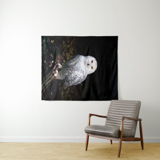 冬威厳のあるのフクロウ タペストリー (インサイチュ(横))