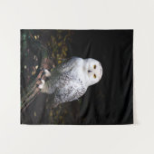 冬威厳のあるのフクロウ タペストリー (正面(横))