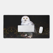 冬威厳のあるのフクロウ デスクマット (キーボード&マウス)