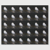 冬威厳のあるのフクロウ ラッピングペーパー (フラット)