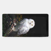 冬威厳のあるのフクロウ 横断幕 (横)