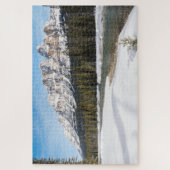 冬威厳のあるの城山の景色 ジグソーパズル (縦)