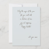 冬威厳のあるの森のブナの木 サンキューカード (裏面)