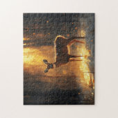 冬威厳のあるの森の鹿 ジグソーパズル (縦)